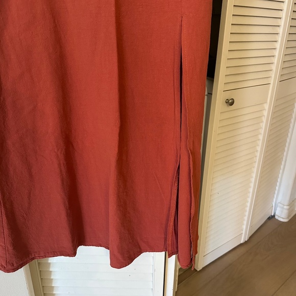 Rust/Terracotta - Flutter Crop Top & Maxi Skirt Set - XS - Picture 4 of 8